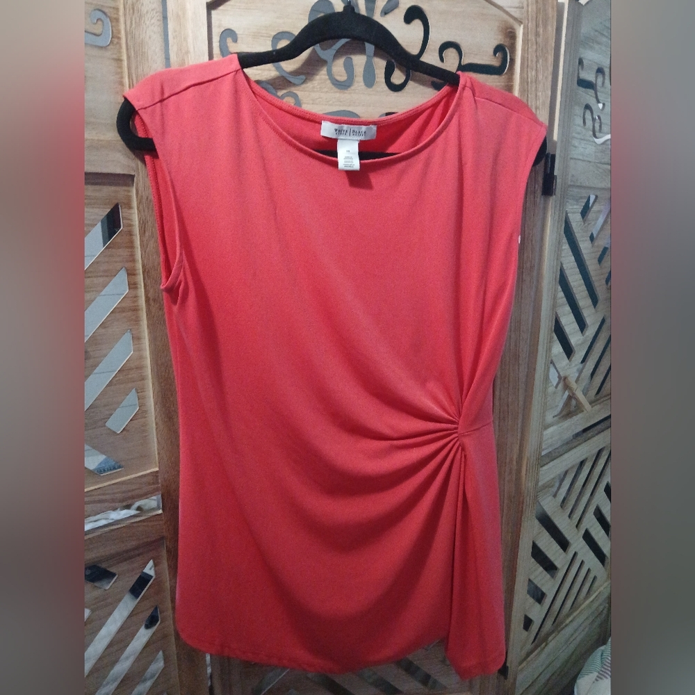 White House Black Market Side Rouche Top